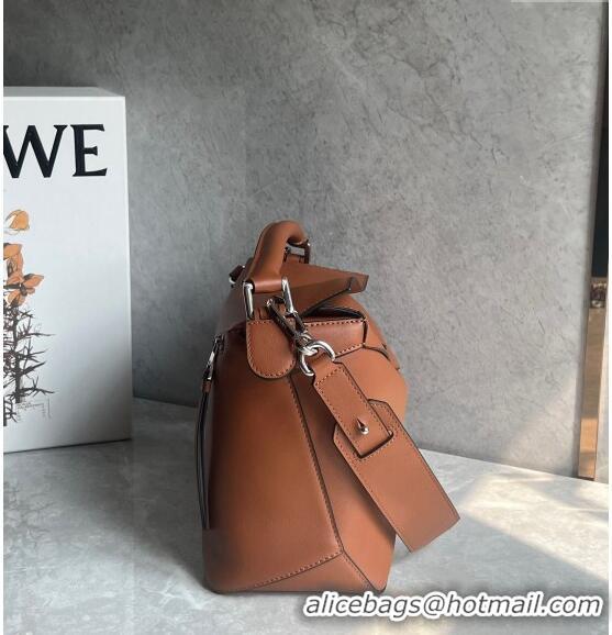 Promotional Loewe Puzzle Medium Bag in Smooth Calfskin 3002B Caramel Brown 2024