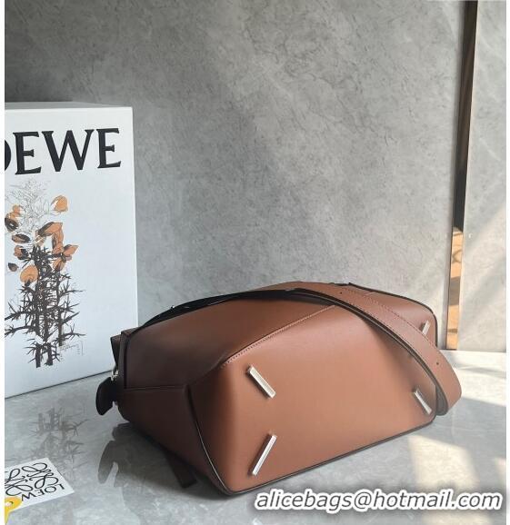 Promotional Loewe Puzzle Medium Bag in Smooth Calfskin 3002B Caramel Brown 2024