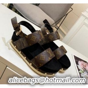 Buy Luxury Louis Vuitton Flat Sandals in Monogram Canvas 321011