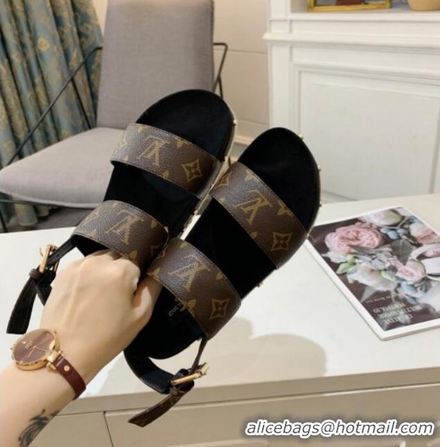 Buy Luxury Louis Vuitton Flat Sandals in Monogram Canvas 321011