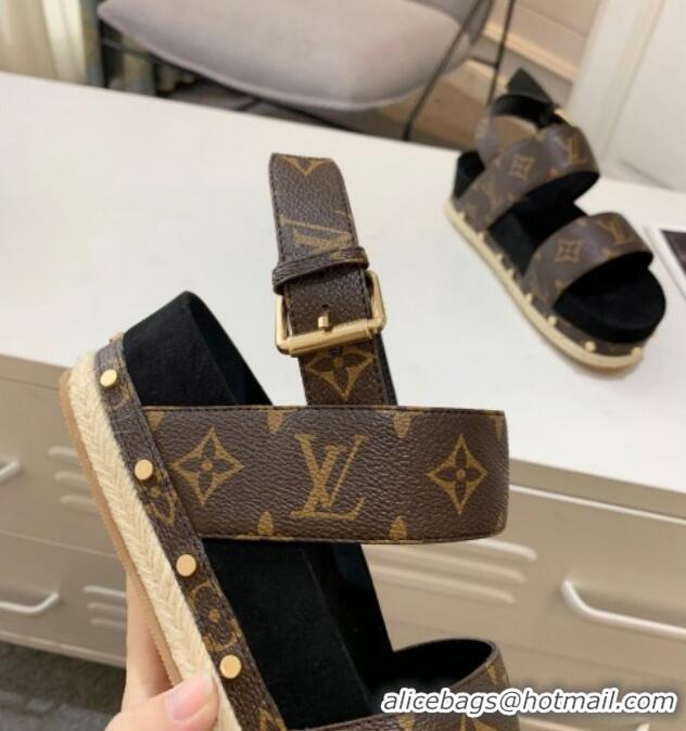 Buy Luxury Louis Vuitton Flat Sandals in Monogram Canvas 321011