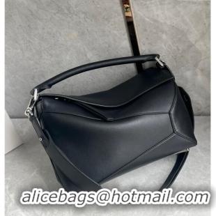 Super Quality Loewe Puzzle Medium Bag in Smooth Calfskin 3002B Black 2024