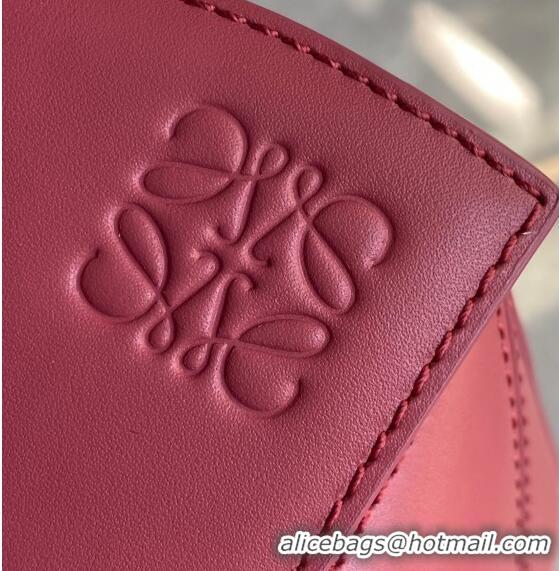 Top Quality Loewe Small Puzzle bag in Satin Calfskin with Wide Leather Strap L2073 Rose Pink 2024