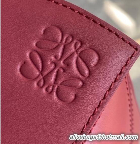 Super Quality Loewe Mini Puzzle bag in Satin Calfskin with Wide Leather Strap L2074 Rose Pink 2024