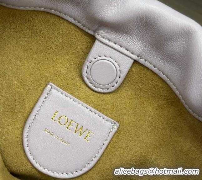 Best Price Loewe Mini Flamenco Purse bag in mellow nappa lambskin 262333 Light Purple 2024