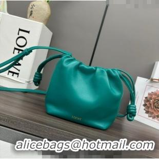 Promotional Loewe Mini Flamenco Purse bag in mellow nappa lambskin 262333 Emerald Green 2024