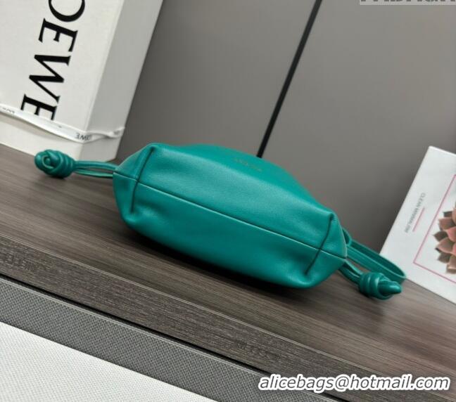 Promotional Loewe Mini Flamenco Purse bag in mellow nappa lambskin 262333 Emerald Green 2024