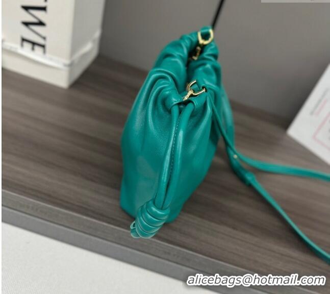 Promotional Loewe Mini Flamenco Purse bag in mellow nappa lambskin 262333 Emerald Green 2024