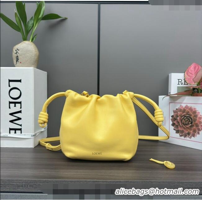 Promotional Loewe Mini Flamenco Purse bag in mellow nappa lambskin 262333 Candy Yellow 2024