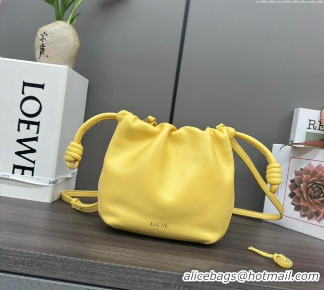 Promotional Loewe Mini Flamenco Purse bag in mellow nappa lambskin 262333 Candy Yellow 2024