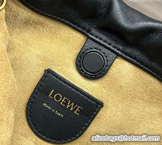 Low Cost Loewe Mini Flamenco Purse bag in mellow nappa lambskin 262333 Black 2024