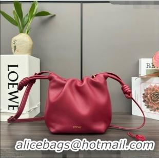 Well Crafted Loewe Mini Flamenco Purse bag in mellow nappa lambskin 262333 Red 2024