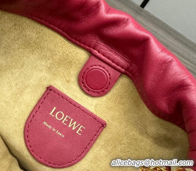 Well Crafted Loewe Mini Flamenco Purse bag in mellow nappa lambskin 262333 Red 2024