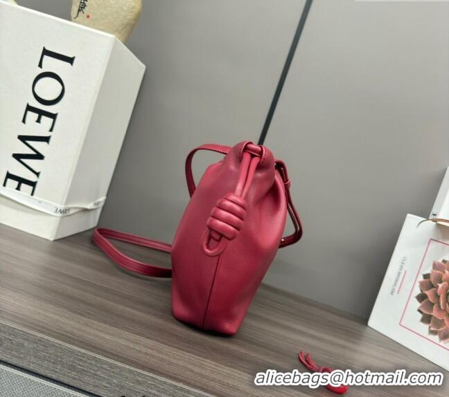 Well Crafted Loewe Mini Flamenco Purse bag in mellow nappa lambskin 262333 Red 2024