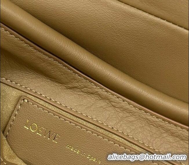 Famous Brand Loewe Paseo Satchel Bag in Shiny Nappa Calfskin 062317 Apricot 2023