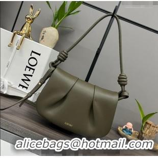 Trendy Design Loewe Paseo Satchel Bag in Shiny Nappa Calfskin 062317 Green 2023