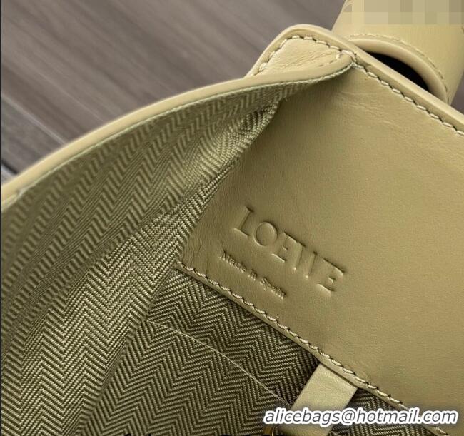 Buy Discount Loewe Compact Hammock bag in satin calfskin with Jacquard Strap 262309 Clay Green 2024