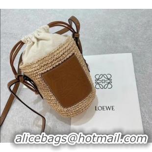 Super Quality Loewe Straw Crossbody Bag 0305 Beige/Brown 2024 