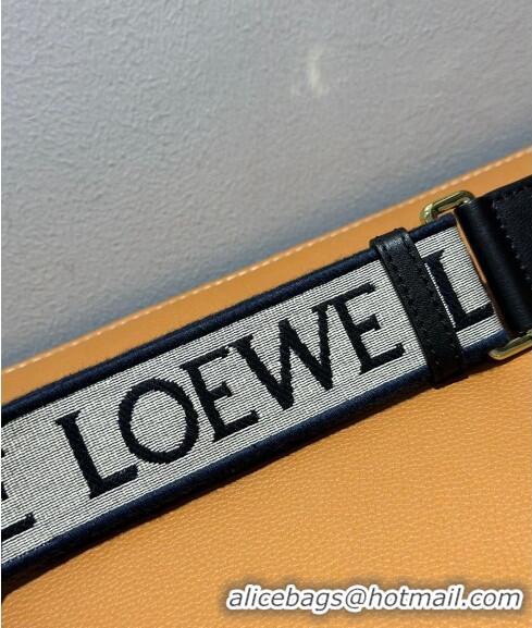 Most Popular Loewe Logo Embroidered Shoulder Strap 4x105cm 031401 Black/Gold 2024