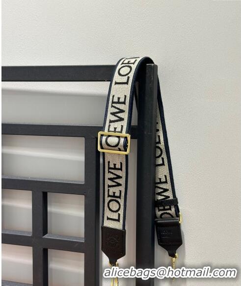 Most Popular Loewe Logo Embroidered Shoulder Strap 4x105cm 031401 Black/Gold 2024