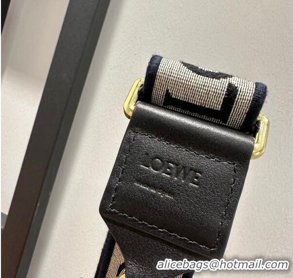 Most Popular Loewe Logo Embroidered Shoulder Strap 4x105cm 031401 Black/Gold 2024