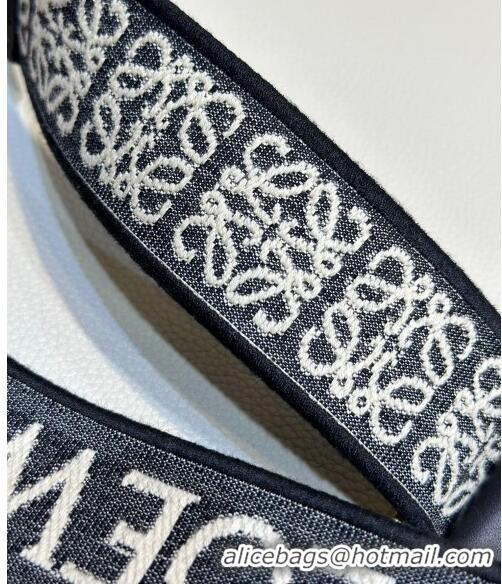 Top Quality Loewe Logo Embroidered Shoulder Strap 4x105cm 031402 Black/White/Gold 2024