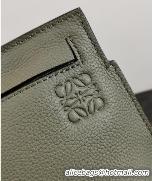 Traditional Specials Loewe T Pouch in Grained Calfskin 3040 Green 2024