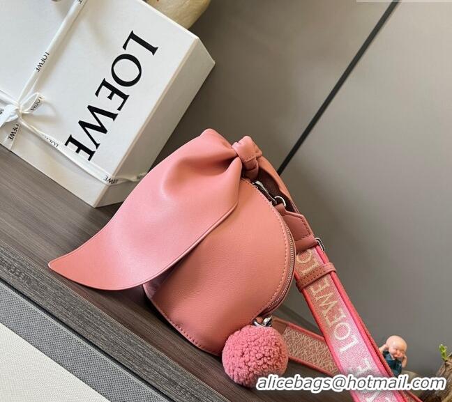 Trendy Design Loewe Bunny Mini Bag in Nappa Leather with Jacquard Strap L4015 Pink 2024