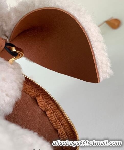 Good Product Loewe Bunny Mini Bag in Shearling L4016 White 2024