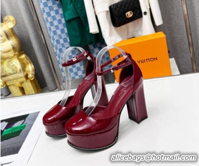 Grade Quality Louis Vuitton Patent Leather Platform Pump 12cm Red 21022