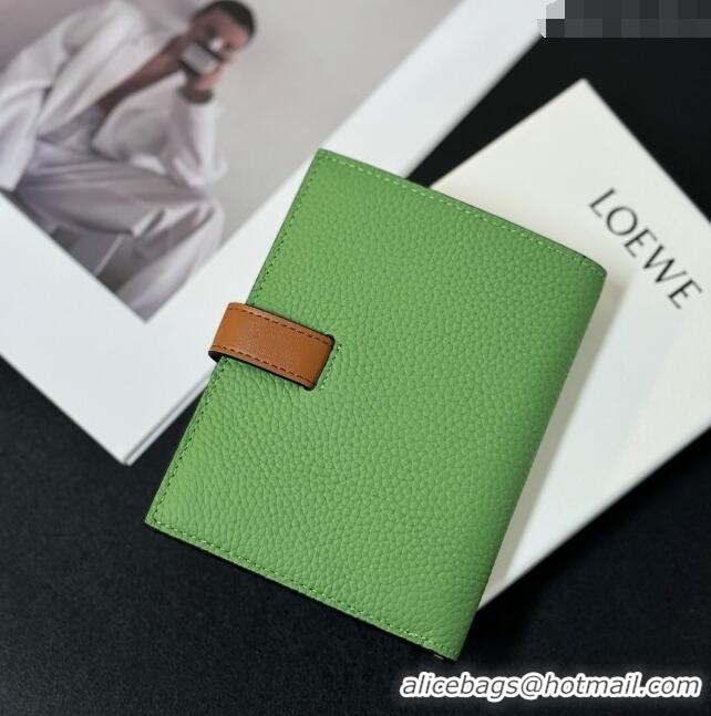 Reasonable Price Loewe Bifold Wallet in Grained Calfskin L2119 Green 2024