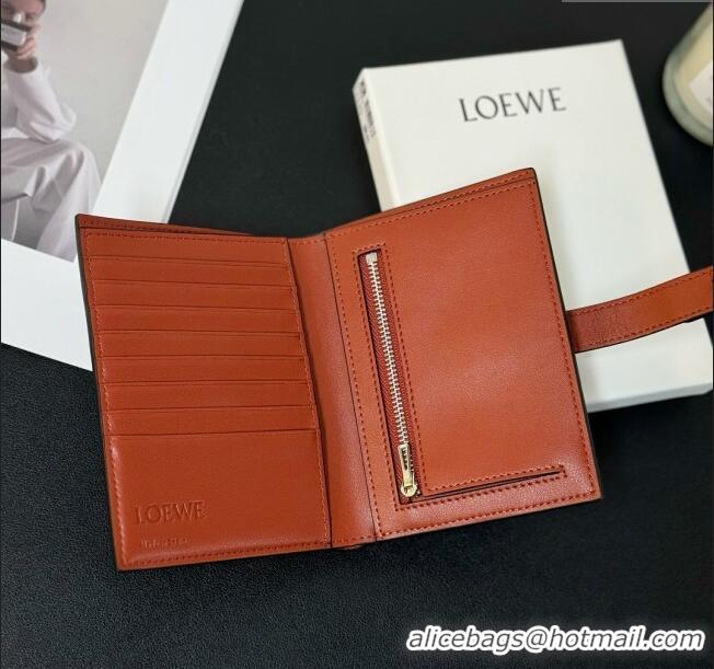 Top Quality Loewe Bifold Wallet in Grained Calfskin L2119 Blue 2024