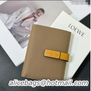 Buy Discount Loewe Bifold Wallet in Grained Calfskin L2119 Grey 2024