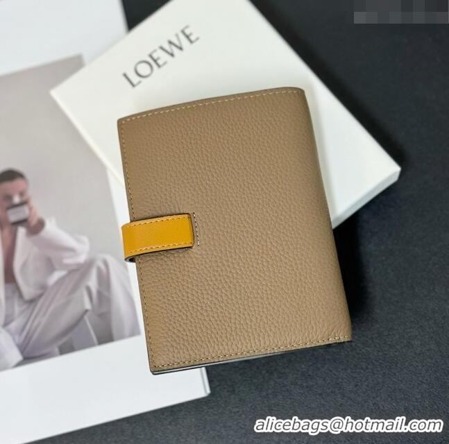 Buy Discount Loewe Bifold Wallet in Grained Calfskin L2119 Grey 2024