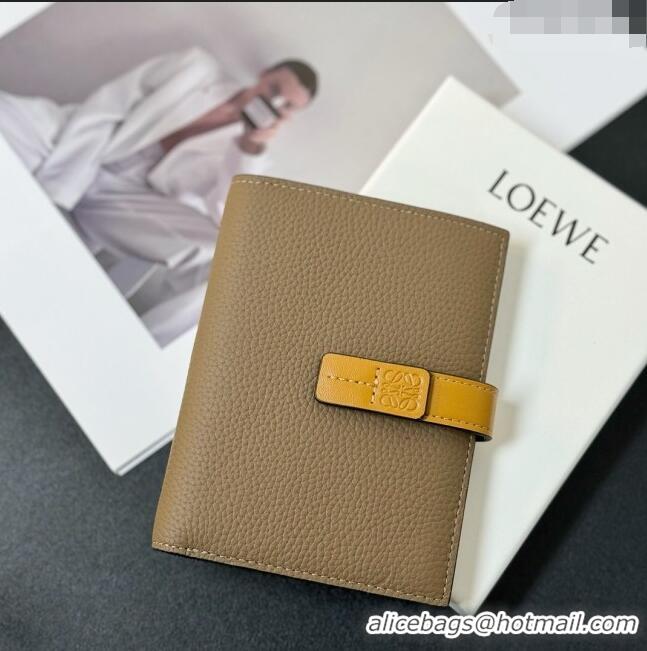 Buy Discount Loewe Bifold Wallet in Grained Calfskin L2119 Grey 2024