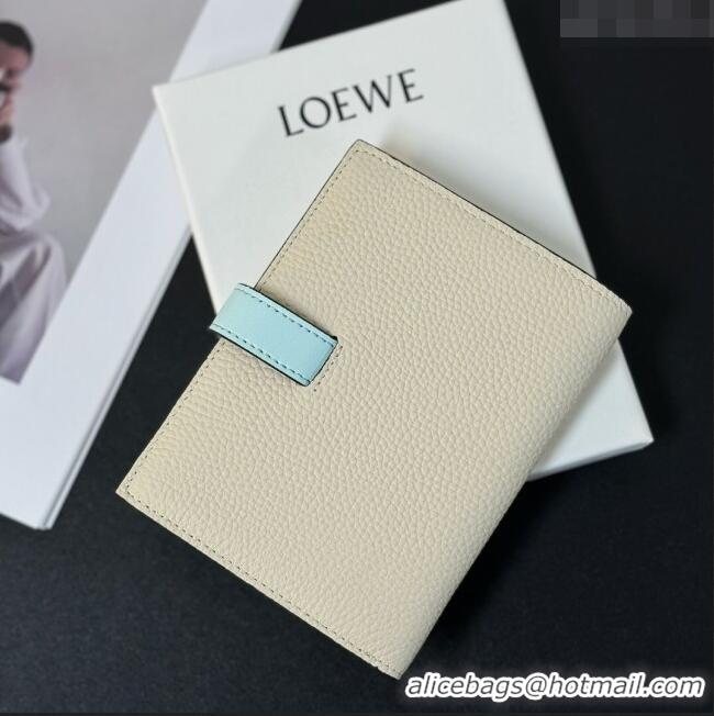 Reasonable Price Loewe Bifold Wallet in Grained Calfskin L2119 Beige 2024