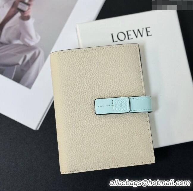 Reasonable Price Loewe Bifold Wallet in Grained Calfskin L2119 Beige 2024