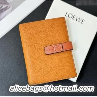 Best Price Loewe Bifold Wallet in Grained Calfskin L2119 Brown 2024