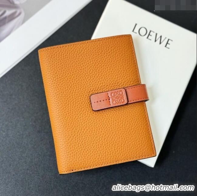 Best Price Loewe Bifold Wallet in Grained Calfskin L2119 Brown 2024