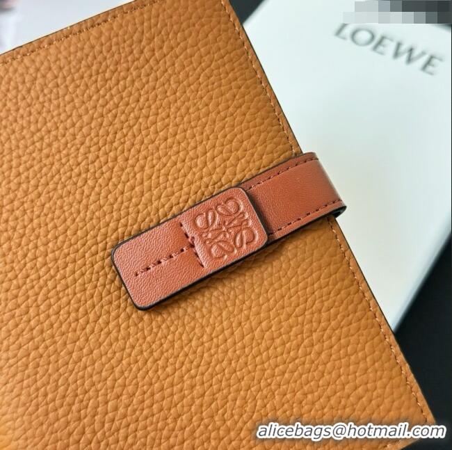 Best Price Loewe Bifold Wallet in Grained Calfskin L2119 Brown 2024