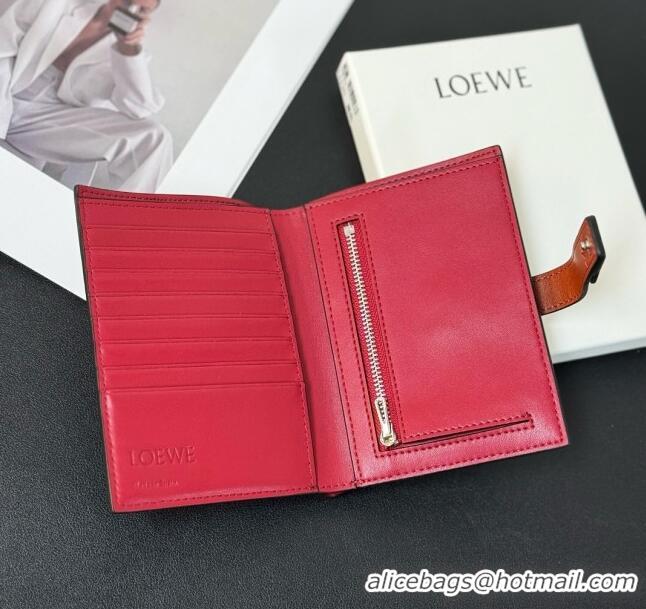 Best Price Loewe Bifold Wallet in Grained Calfskin L2119 Brown 2024