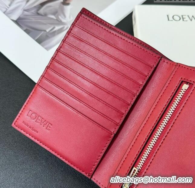 Best Price Loewe Bifold Wallet in Grained Calfskin L2119 Brown 2024