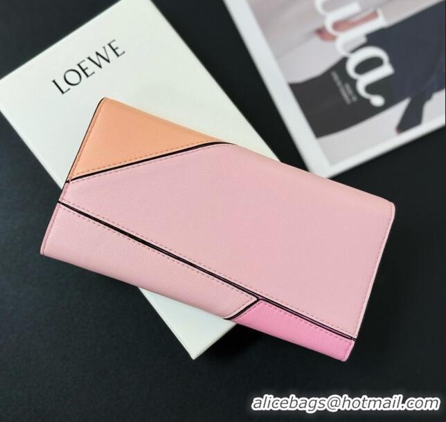 Top Quality Loewe Puzzle Long Wallet L2113 Pink 2024