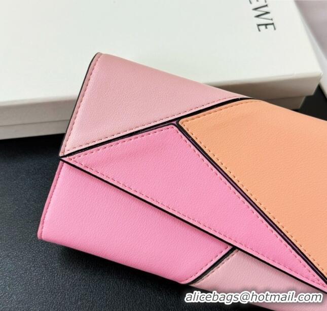 Top Quality Loewe Puzzle Long Wallet L2113 Pink 2024