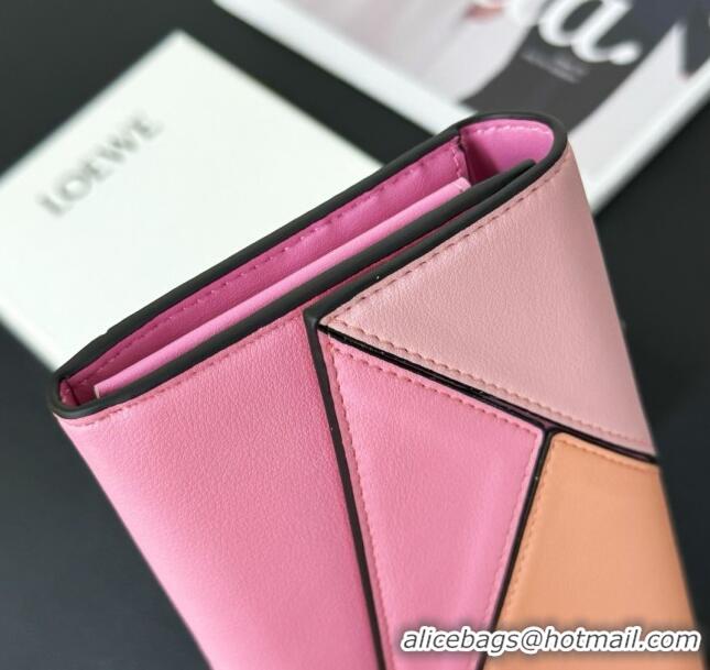 Top Quality Loewe Puzzle Long Wallet L2113 Pink 2024