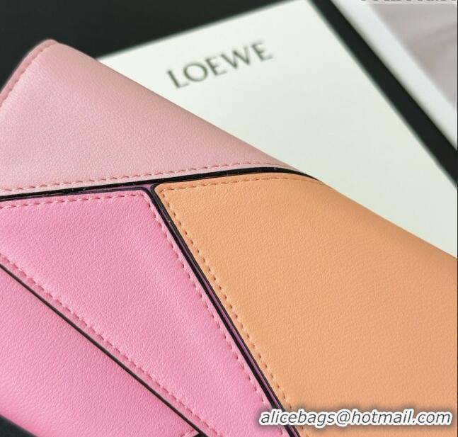 Top Quality Loewe Puzzle Long Wallet L2113 Pink 2024