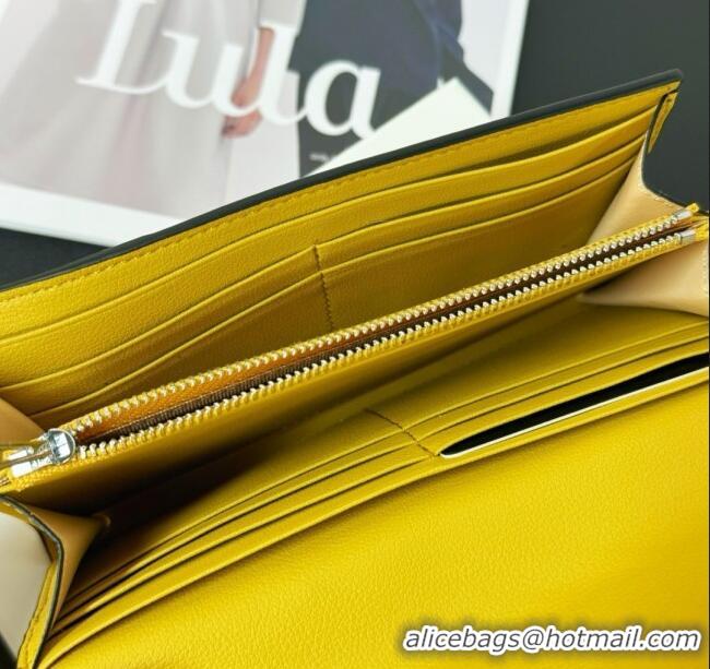 Good Product Loewe Puzzle Long Wallet L2113 Yellow/Grey 2024