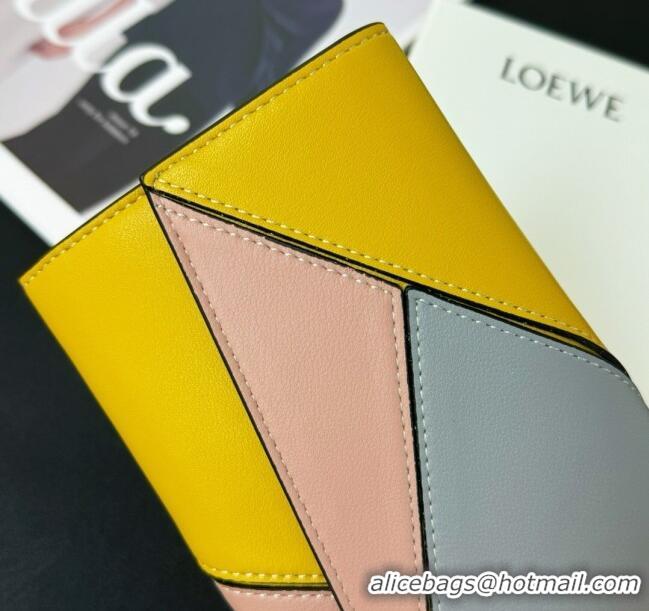 Good Product Loewe Puzzle Long Wallet L2113 Yellow/Grey 2024