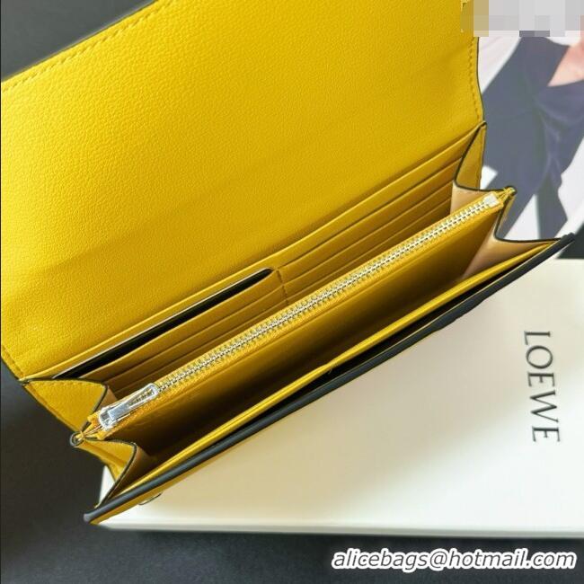 Good Product Loewe Puzzle Long Wallet L2113 Yellow/Grey 2024