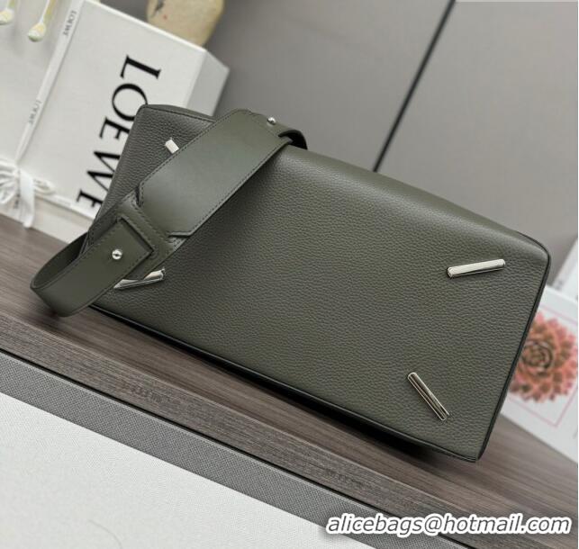 Promotional Loewe Large Puzzle Bag in Grained Calfskin L2107 Khaki Green 2024